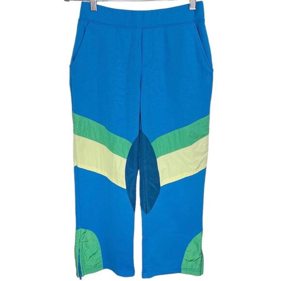 NEW Free People Movement Flurry Retro Blue Combo Cropped Sweatpants Size XS - Picture 4 of 12
